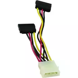 VCom Кабел SATA Power 2x - CE352-0.15m                          