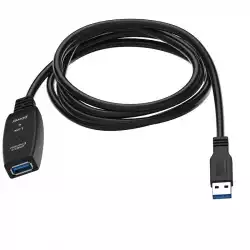 VCom Кабел удължение USB 3.0 AM / AF Active Extension Cable 5M Black - CU827A-5.0m