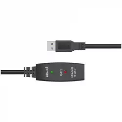 VCom Кабел удължение USB 3.0 AM / AF Active Extension Cable 5M Black - CU827A-5.0m