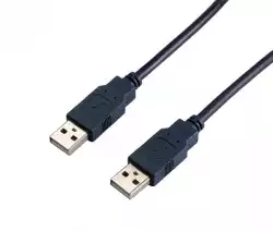 VCom Кабел USB 2.0 AM / AM Black - CU203-B-2m                          