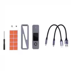 VCom външна кутия за диск Storage - Case - M.2 NVMe/SATA M/B key - USB-C/A Gen.2 10Gbps, Fingerprint Encryption - CU855SN-F