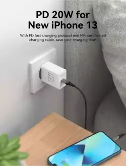 Vention бързо зарядно Fast Charger Wall - QC4.0, PD3.0 Type-C, 20W White - FADW0