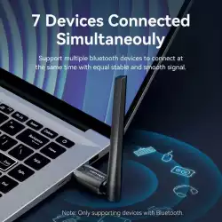 Vention безжичен адаптер WiFi USB adapter Dual Band, 650Mbps, Black - KDTB0