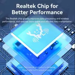 Vention безжичен адаптер WiFi USB adapter Dual Band, 650Mbps, Black - KDTB0