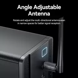 Vention безжичен адаптер WiFi USB adapter Dual Band, 650Mbps, Black - KDTB0