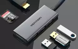 Vention докинг станция Docking Station Type-C - TOOHB - HDMI x 1, USB3.0 x 3, SD/TF