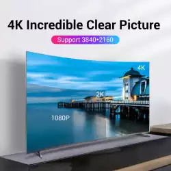 Vention Кабел Cable - Display Port v1.2 DP M / M Black 4K 3M - HACBI