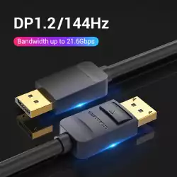 Vention Кабел Cable - Display Port v1.2 DP M / M Black 4K 3M - HACBI