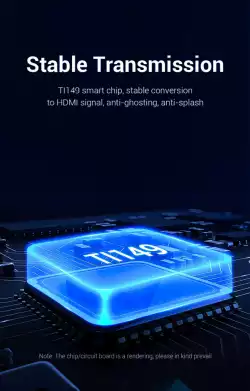 Vention кабел Cable DisplayPort to HDMI 1.5m - 4K, Gold Plated - HAGBG