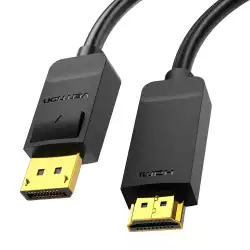 Vention кабел Cable DisplayPort to HDMI 1.5m - 4K, Gold Plated - HAGBG