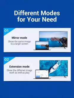 Vention кабел Cable DisplayPort to HDMI 1.5m - 4K, Gold Plated - HAGBG