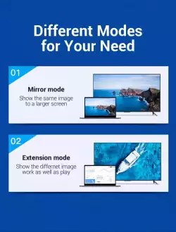 Vention кабел Cable DisplayPort to HDMI 3.0m - 4K, Gold Plated - HFOBI