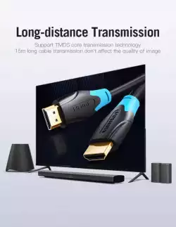 Vention Кабел HDMI v2.0 M / M 4K/60Hz Gold - 20M Black - AACBQ