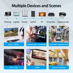 Vention Кабел LAN SFTP Cat.8 Patch Cable - 0.5M Black 40Gbps - IKABD