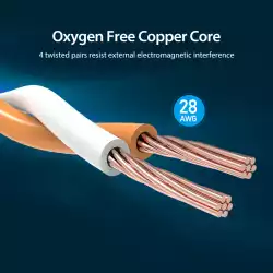 Vention Кабел LAN SFTP Cat.8 Patch Cable - 1M Black 40Gbps - IKABF