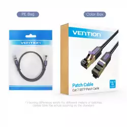 Vention Кабел LAN SSTP Cat.7 Patch Cable - 1M Black 10Gbps - ICDBF