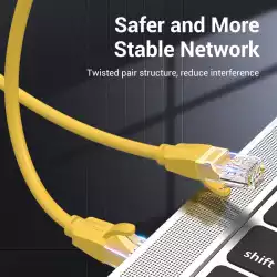 Vention Кабел LAN UTP Cat.6 Patch Cable - 1M Yellow - IBEYF