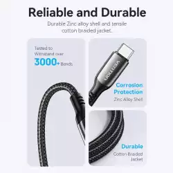 Vention кабел USB2.0 Type-C/Type-C 100W, LED display 2m - CTKBH