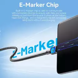 Vention кабел USB2.0 Type-C/Type-C 100W, LED display 2m - CTKBH