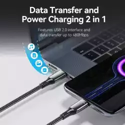 Vention кабел USB2.0 Type-C/Type-C 100W, LED display 2m - CTKBH