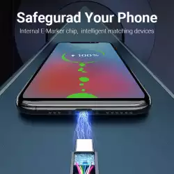 Vention Кабел USB 2.0 Type-C to Type-C - 0.5M Black 5A Fast Charge - COTBD