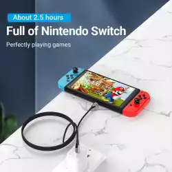 Vention Кабел USB 2.0 Type-C to Type-C - 1.0M Black 5A Fast Charge - TAEHF