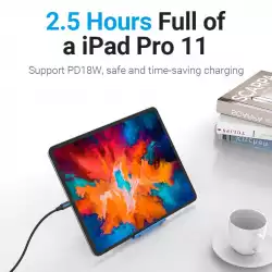 Vention Кабел USB 2.0 Type-C to Type-C - 1.5M Black 5A Fast Charge - COTBG