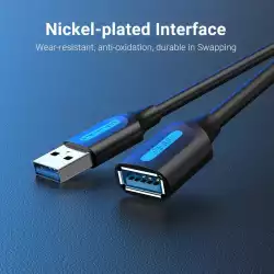 Vention Кабел USB 3.0  Extension AM / AF - 5.0M Black - CBHBJ