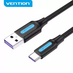 Vention Кабел USB 3.1 Type-C / USB 2.0 AM - 0.5M Black 5A Fast Charge - CORBD                          