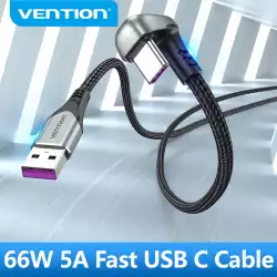 Vention Кабел USB 3.1 Type-C / USB 2.0 AM - 1M Black U-Shaped, Aluminum Alloy 5A - COHHF