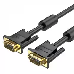 Vention Кабел за монитор Cable VGA HD15 M / M 1.0m Gold Plated, 2 Ferrites - DAEBF