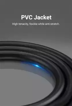 Vention Кабел за монитор Cable VGA HD15 M / M 1.0m Gold Plated, 2 Ferrites - DAEBF