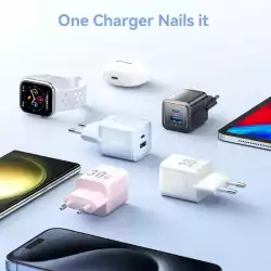 Vention зарядно за стена Charger Wall GaN - QC3.0 + Power Distribution Type-C 30W - FEQW0-EU