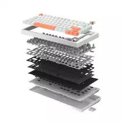VGN безжична геймърска механична клавиатура Wireless Gaming Mechanical Keyboard - N75 PRO Caribbean Blue - Kailh Vaporwave Switches, RGB
