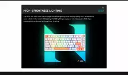 VGN безжична геймърска механична клавиатура Wireless Gaming Mechanical Keyboard - N75 PRO Caribbean Blue - Kailh Vaporwave Switches, RGB