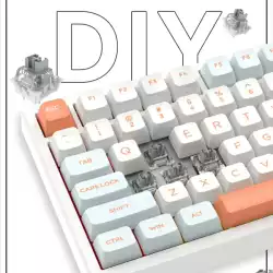 VGN професионална геймърска механична клавиатура Professional Gaming Mechanical Keyboard N75 RGB Caribbean Blue - Power Silver Switches [Linear]