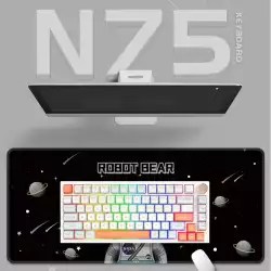 VGN професионална геймърска механична клавиатура Professional Gaming Mechanical Keyboard N75 RGB Jelly Orange - Power Silver Switches [Linear]