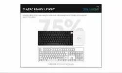 VGN професионална геймърска механична клавиатура Professional Gaming Mechanical Keyboard N75 RGB Jelly Orange - Power Silver Switches [Linear]