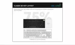 VGN професионална геймърска механична клавиатура Professional Gaming Mechanical Keyboard N75 RGB Caribbean Blue - Power Silver Switches [Linear]