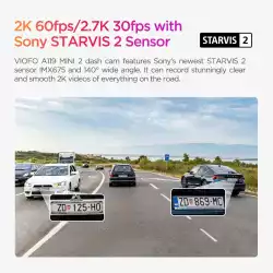 VIOFO Видеорегистратор Dash Cam A119 MINI 2 - GPS Module, 2K HDR, 60 FPS,  Sony STARVIS 2