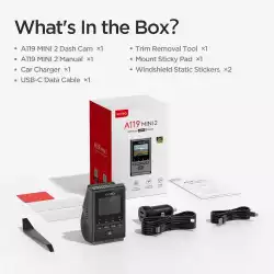 VIOFO Видеорегистратор Dash Cam A119 MINI 2 - GPS Module, 2K HDR, 60 FPS,  Sony STARVIS 2