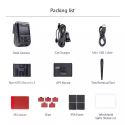 VIOFO Видеорегистратор Dash Cam A119 V3-G - GPS Module, Quad HD+, HDR, Sony STARVIS
