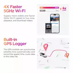VIOFO Видеорегистратор Dash Cam A119 MINI 2 - GPS Module, 2K HDR, 60 FPS,  Sony STARVIS 2