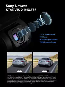 VIOFO Видеорегистратор Dash Cam A119 MINI 2 - GPS Module, 2K HDR, 60 FPS,  Sony STARVIS 2