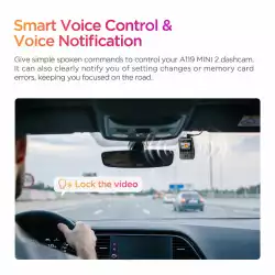 VIOFO Видеорегистратор Dash Cam A119 MINI 2 - GPS Module, 2K HDR, 60 FPS,  Sony STARVIS 2
