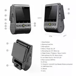 VIOFO Видеорегистратор Dash Cam A129 Plus DUO - GPS, Rear Cam included