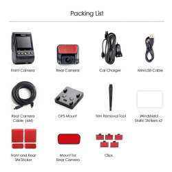 VIOFO Видеорегистратор Dash Cam A129 Plus DUO - GPS, Rear Cam included