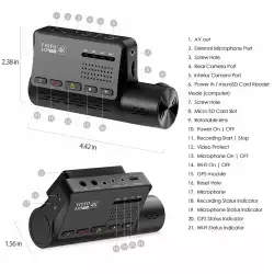 VIOFO Видеорегистратор Dash Cam A139 PRO 2 Channel - 4K UHD, Sony STARVIS 2, GPS