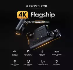 VIOFO Видеорегистратор Dash Cam A139 PRO 3 Channel - 4K UHD, Sony STARVIS 2, GPS