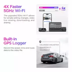 VIOFO Видеорегистратор Dash Cam A139 PRO 2 Channel - 4K UHD, Sony STARVIS 2, GPS